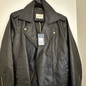 Black leather jacket